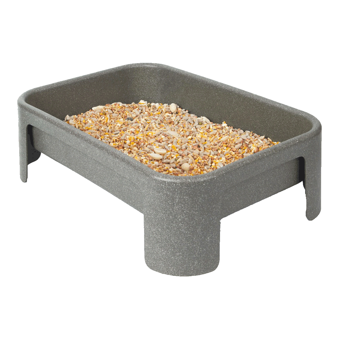 Fågelbad eller fröbricka 100 % återvunnen plast
