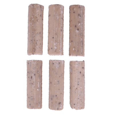 Sortenæb talgrullar med fluglarver