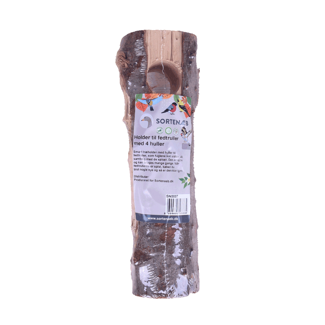 Sortenæb trähållare för talgrullar